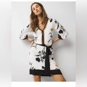 NWT $160 WHBM Petite Smocked Blouson Dress Size XXS